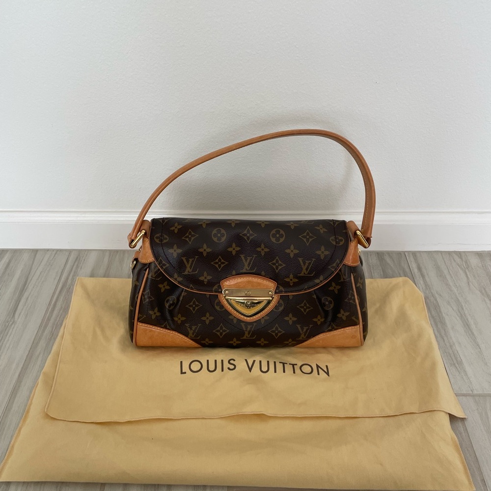 Louis Vuitton Monogram Shoulder Bag in Brown and Tan